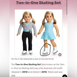 American Girl Two-in-One Skating Set: left shoe